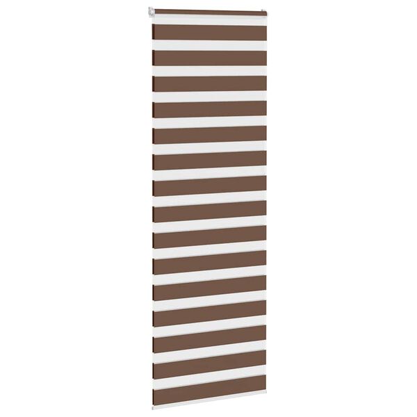 vidaXL Store z&egrave;bre marron 90x230 cm largeur du tissu 85,9 cm polyester