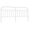 vidaXL T&ecirc;te de lit m&eacute;tal blanc 200 cm