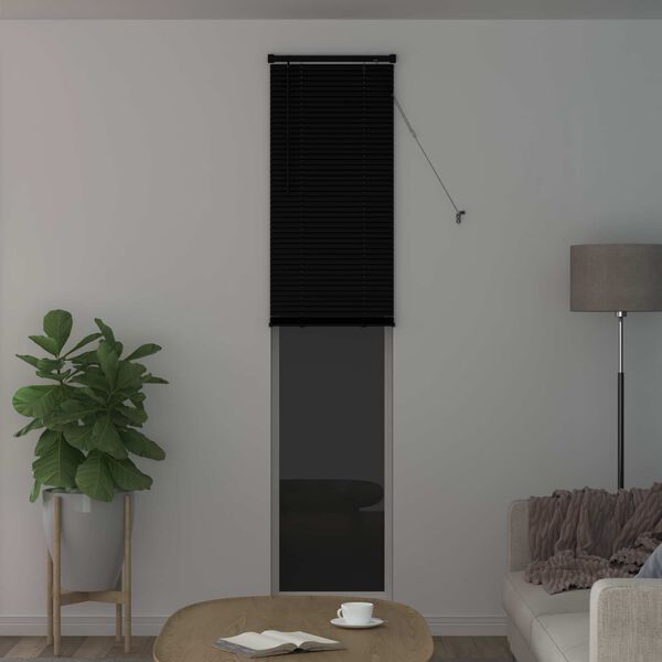 vidaXL Store V&eacute;nitien R&eacute;glable Noir 213 x 50 cm PVC