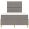 vidaXL Lit &agrave; ressorts avec matelas Taupe 120 x 200 cm tissu