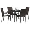 vidaXL Ensemble de salle &agrave; manger pour jardin 5 pcs Marron
