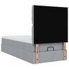 vidaXL Lit ottoman avec matelas gris clair 90x200 cm tissu