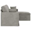 vidaXL Canap&eacute; Gris clair 198 x 134 x 80 cm Velours