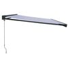vidaXL Auvent r&eacute;tractable bleu et blanc 4,5x3 m tissu et aluminium