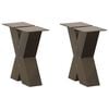 vidaXL Pieds de table basse en forme de X, 2 pi&egrave;ces, acier naturel, 40 x (30-31) cm