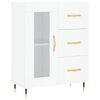 vidaXL Buffet haut Blanc 69,5x34x180 cm Bois d'ing&eacute;nierie