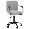 vidaXL Chaise pivotante de salle &agrave; manger Gris clair Velours