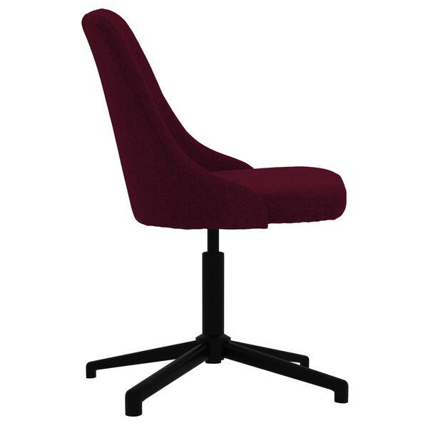 vidaXL Chaises pivotantes &agrave; manger lot de 6 violet tissu