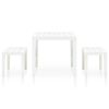 vidaXL Table de jardin avec 2 bancs Plastique Blanc