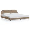 vidaXL Cadre de lit Viana avec LED sans matelas cappuccino 200x200 cm