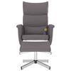 vidaXL Fauteuil inclinable de massage avec repose-pied gris similicuir
