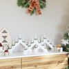 vidaXL Pont de bougie de No&euml;l 3 pcs Blanc 39.5 x 5 x 29 cm Pin massif