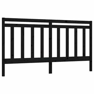 vidaXL T&ecirc;te de lit Noir 206x4x100 cm Bois massif de pin