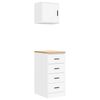 vidaXL Armoires de garage 2 pcs blanc bois d'ing&eacute;nierie
