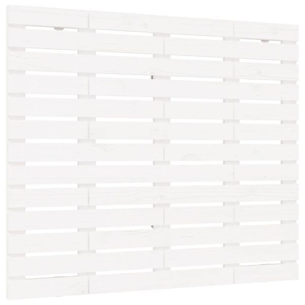 vidaXL T&ecirc;te de lit murale Blanc 146x3x91,5 cm Bois massif de pin