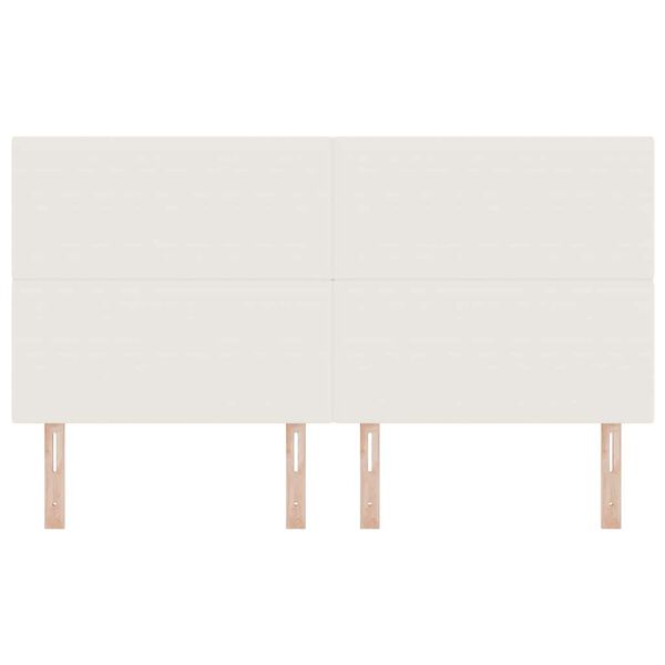 vidaXL T&ecirc;te de lit avec t&ecirc;te de lit Cr&egrave;me 180 cm Cuir synth&eacute;tique
