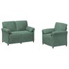 vidaXL Ensemble de Canap&eacute;s 2 pc Vert Mer Velours