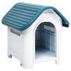 vidaXL Niche pour chien Bleu 59x75x66 cm Polypropyl&egrave;ne