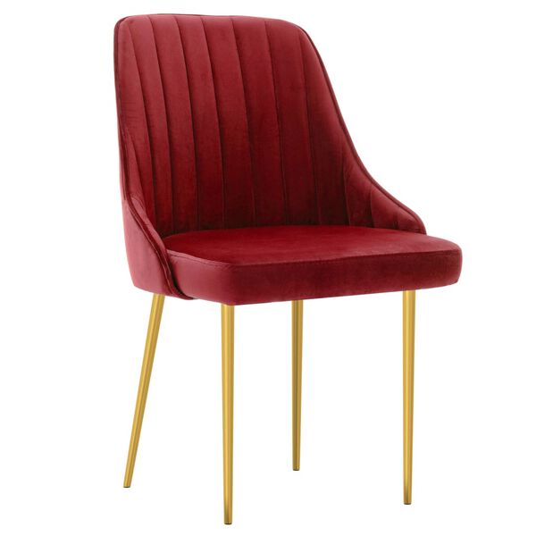 vidaXL Chaises &agrave; manger lot de 6 rouge bordeaux velours