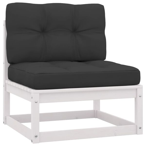 vidaXL Salon de jardin 4 pcs avec coussins Bois de pin massif