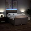 vidaXL Sommier &agrave; lattes de lit avec matelas Taupe 140x200 cm Tissu