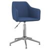 vidaXL Chaises pivotantes &agrave; manger lot de 2 bleu tissu