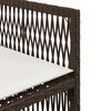 vidaXL Ensemble &agrave; manger de jardin avec coussins 13 pcs marron rotin