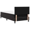 vidaXL Lit &agrave; ressorts avec matelas Noir 90 x 200 cm Velours