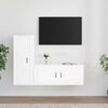 vidaXL Ensemble de meubles TV 2 pcs Blanc Bois d'ingénierie