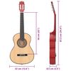vidaXL Ensemble de guitare classique débutants et enfants 8pcs 1/2 34"