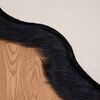 vidaXL Tapis en fausse Tafalla Noir 60 x 90 cm Polyester