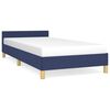vidaXL Cadre de lit avec t&ecirc;te de lit sans matelas bleu 90x200 cm tissu