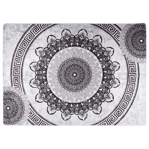 vidaXL Tapis lavable 120x180 cm noir et gris