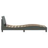 vidaXL Cadre de lit Dover gris fonc&eacute; 90x200 cm tissu
