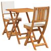 vidaXL Ensemble bistrot 3 pcs Huile Naturelle Bois d'Acacia Massif