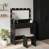 vidaXL Table de Toilette avec étagère Chêne noir 100 x 41 x 135 cm