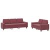 vidaXL Ensemble de canap&eacute;s 2 pcs rouge bordeaux tissu
