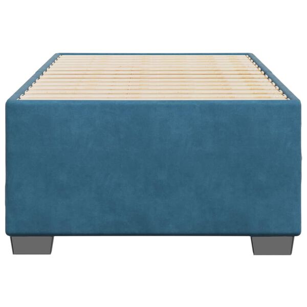 vidaXL Cadre de lit sans matelas bleu 100x200 cm velours