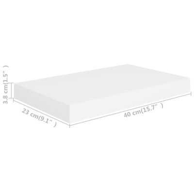 vidaXL Étagère murale flottante blanc 40x23x3,8 cm MDF