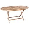 vidaXL Table de jardin pliante Naturel 160 x 80 x 76 cm