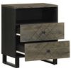 vidaXL Table de chevet noir 50x33x62 cm bois de manguier solide
