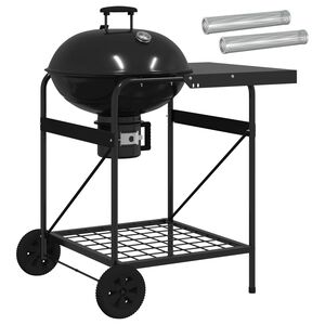 vidaXL Barbecue &agrave; charbon avec tubes &agrave; fumer 91 x 71 x 107 cm Acier