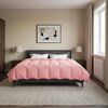 vidaXL Duvet d'&eacute;t&eacute; simple Matelass&eacute; Rose 240 x 260 cm Microfibre