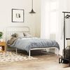 vidaXL T&ecirc;te de lit de remplacement m&eacute;tal blanc 100 cm