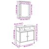 vidaXL Ensemble de mobilier de salle de bain avec &eacute;tag&egrave;re 2 pcs Marron