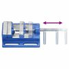 vidaXL &Eacute;tau pour perceuse &agrave; colonne bleu 76 mm fonte