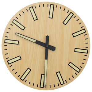 vidaXL Horloge murale avec aiguilles lumineuses jaune &Oslash;30 cm