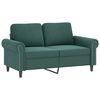 vidaXL Ensemble de canap&eacute;s 4 pcs avec coussins vert fonc&eacute; velours