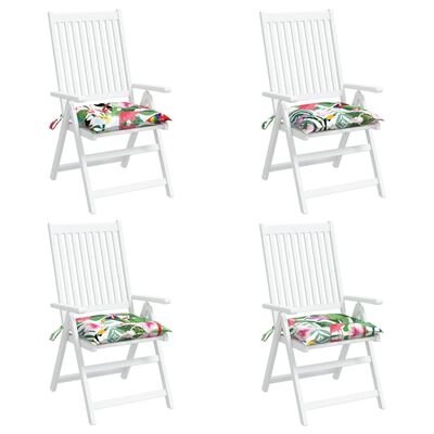 vidaXL Coussins de chaise lot de 4 multicolore 50x50x7 cm tissu oxford