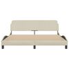 vidaXL Cadre de lit Dover cr&egrave;me 180x200 cm tissu